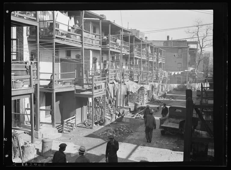 Picture of tenements from 100 years ago